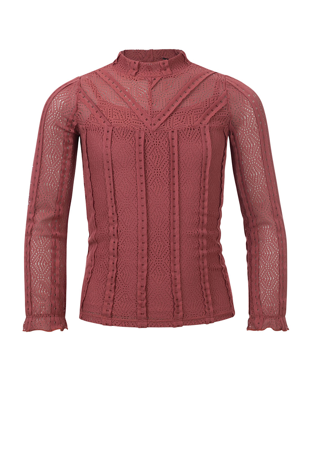 Lace top terracotta