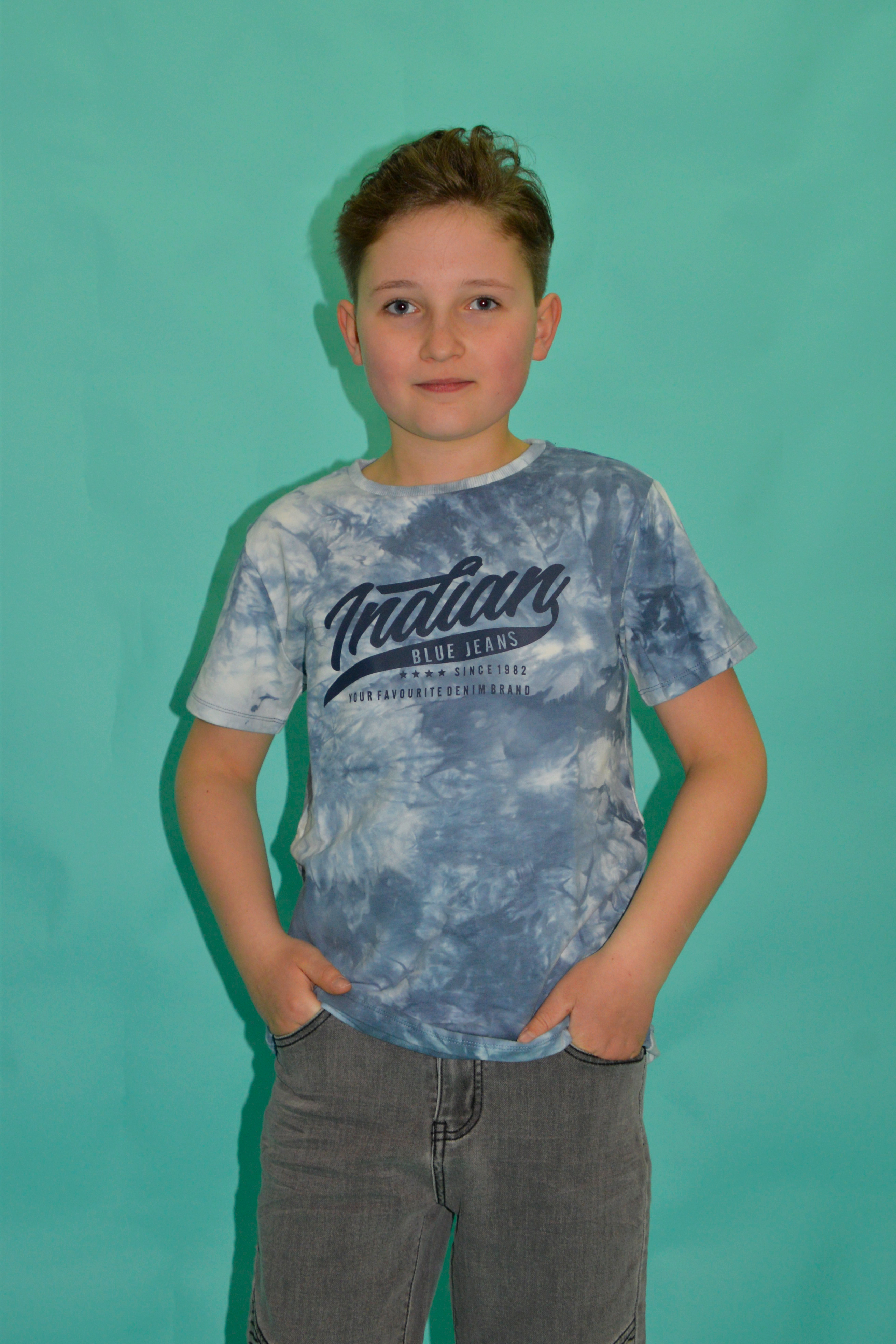 Tie dye shirt grijs online