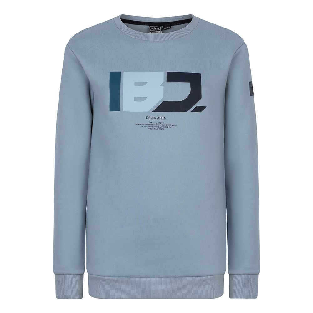 Sweater IBJ azuurblauw