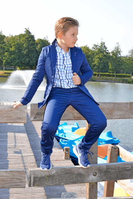 Broek Satijn Navy