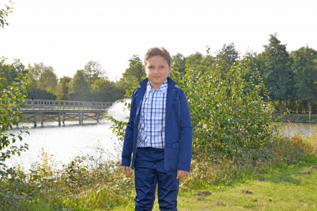 Broek Satijn Navy