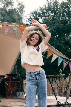 Wide Leg Blue Jeans