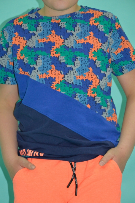 T-shirt Orange Puzzel