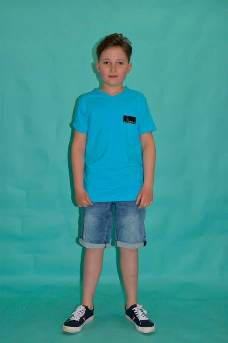 T-shirt Coralblauw