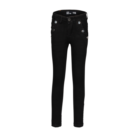 Jeans zwart met sierknopen