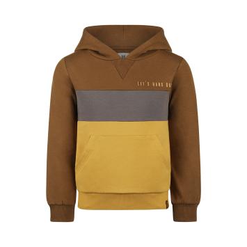 Hoodie mosterdgeel - bruin
