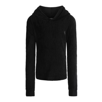 Hoodie zwart velours