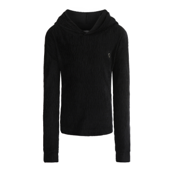 Hoodie zwart velours