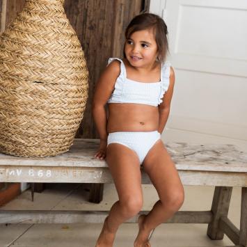 Bikini gestreept blauw
